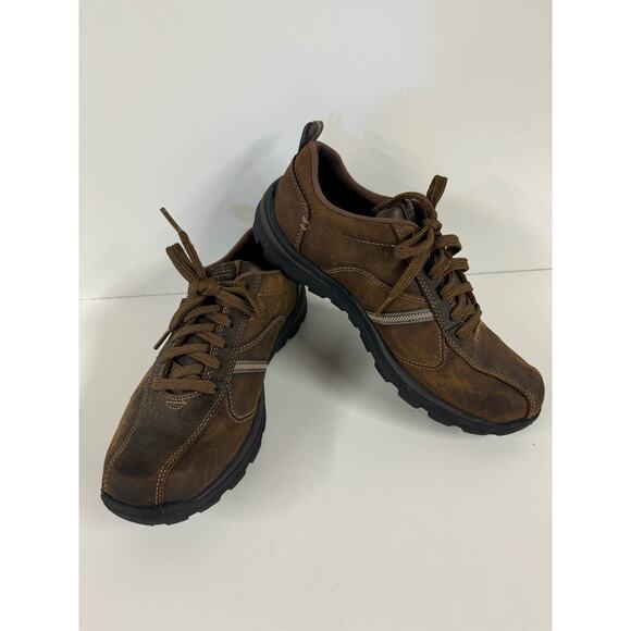 Skechers Handcrafted Relaxed Fit Memory Foam Brown Leather Upper Size 8 - Picture 1 of 6